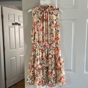 Women’s  Smocked Tiered Mock-Neck Dress